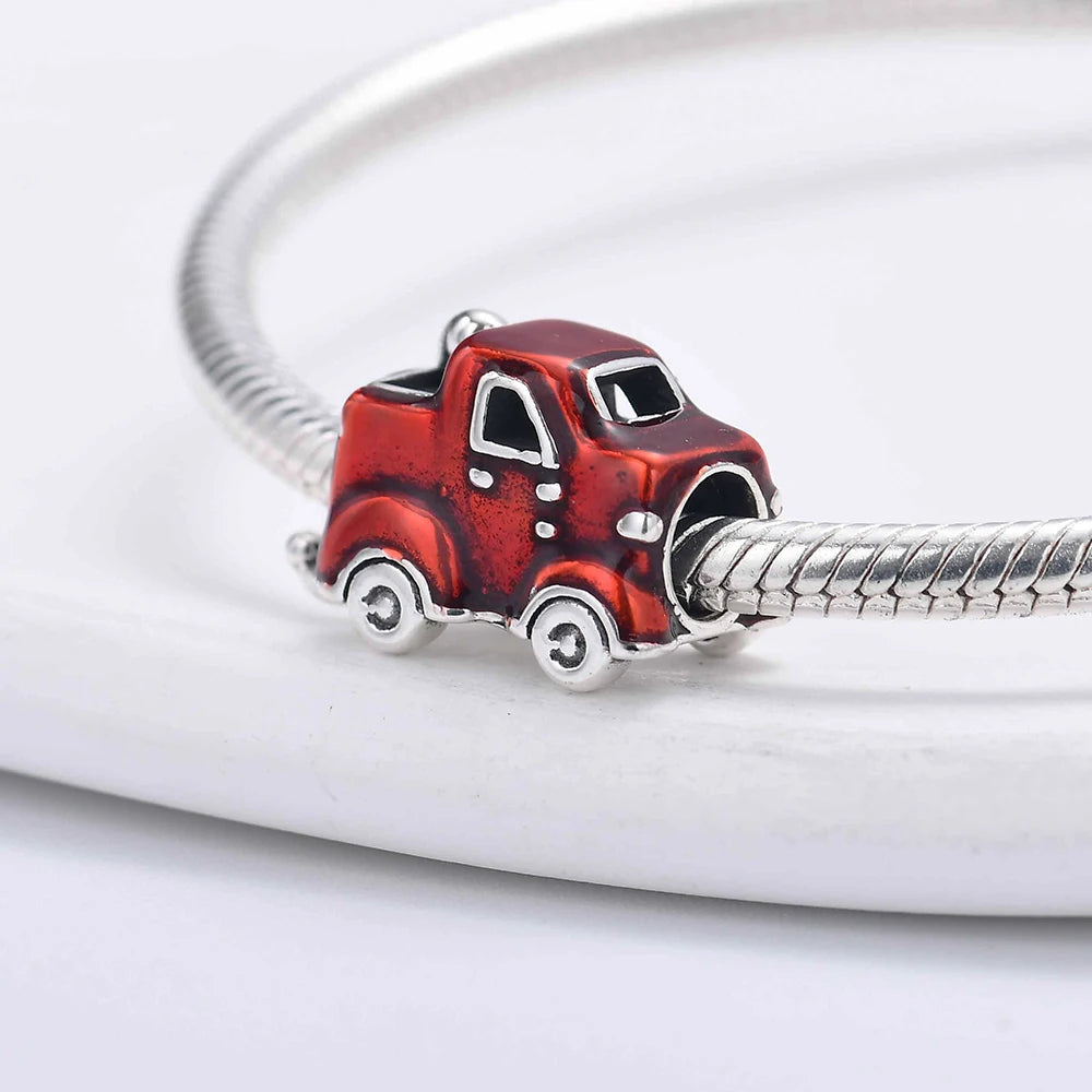 925 Silver Means Of Transportation Helmet Airplane Automobile Charms Fit Original Bracelet Bead Trinket DIY Women Jewelry Gift