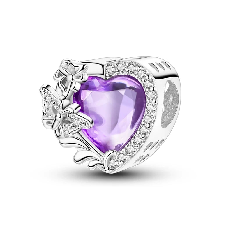 Heart Shape Series 925 Sterling Silver Charms Beads Fit Original Bangle Bracelet Pendants Diy Jewelry Gift For Women
