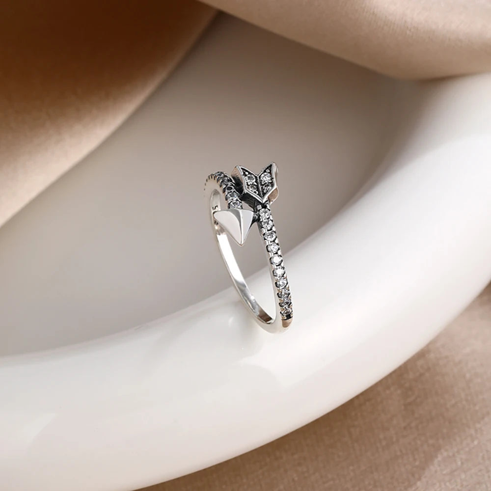 New S925 Silver Shining zircon Ring Women Geometric Design Minimalist Fashion Jewelry Engagement Wedding Party Gifts Trendy