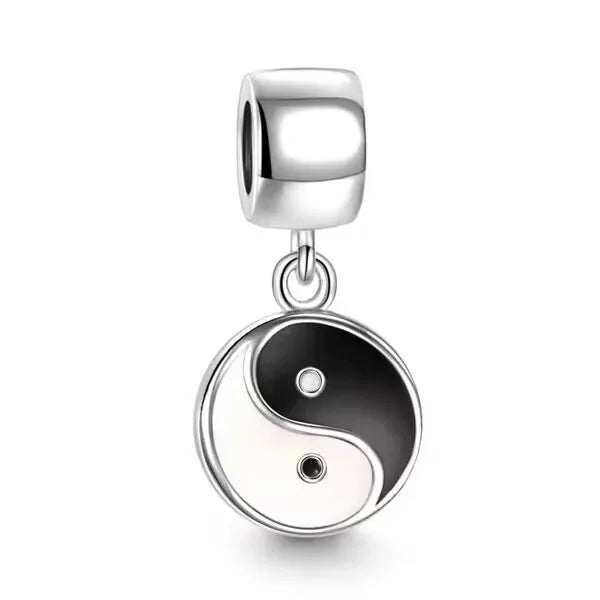 Europe New 925 Silver Tai Chi Bead Buddha Charm cross Saint Pendant DIY Women man Jewelry Fit Original Bracelet Accessories Gift