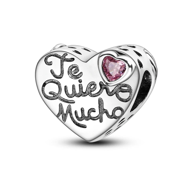 Heart Shape Series 925 Sterling Silver Charms Beads Fit Original Bangle Bracelet Pendants Diy Jewelry Gift For Women