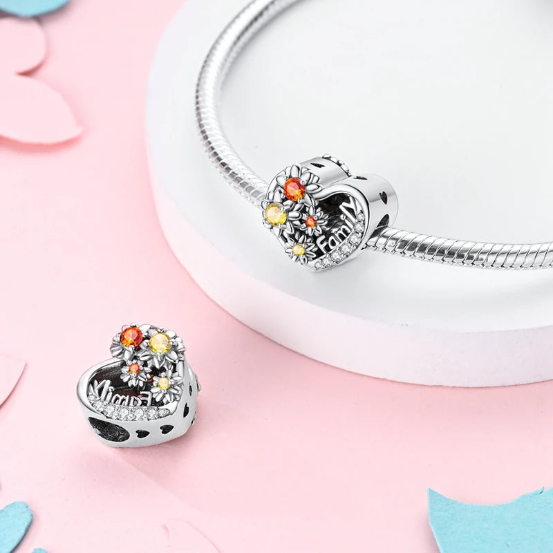 Heart Shape Series 925 Sterling Silver Charms Beads Fit Original Bangle Bracelet Pendants Diy Jewelry Gift For Women