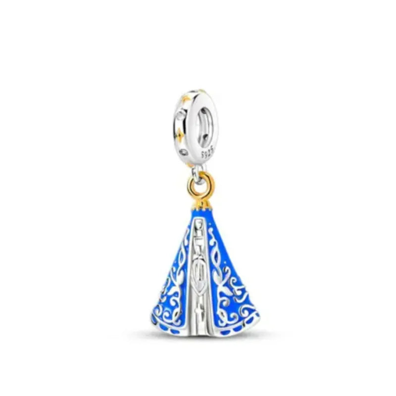 Europe New 925 Silver Tai Chi Bead Buddha Charm cross Saint Pendant DIY Women man Jewelry Fit Original Bracelet Accessories Gift