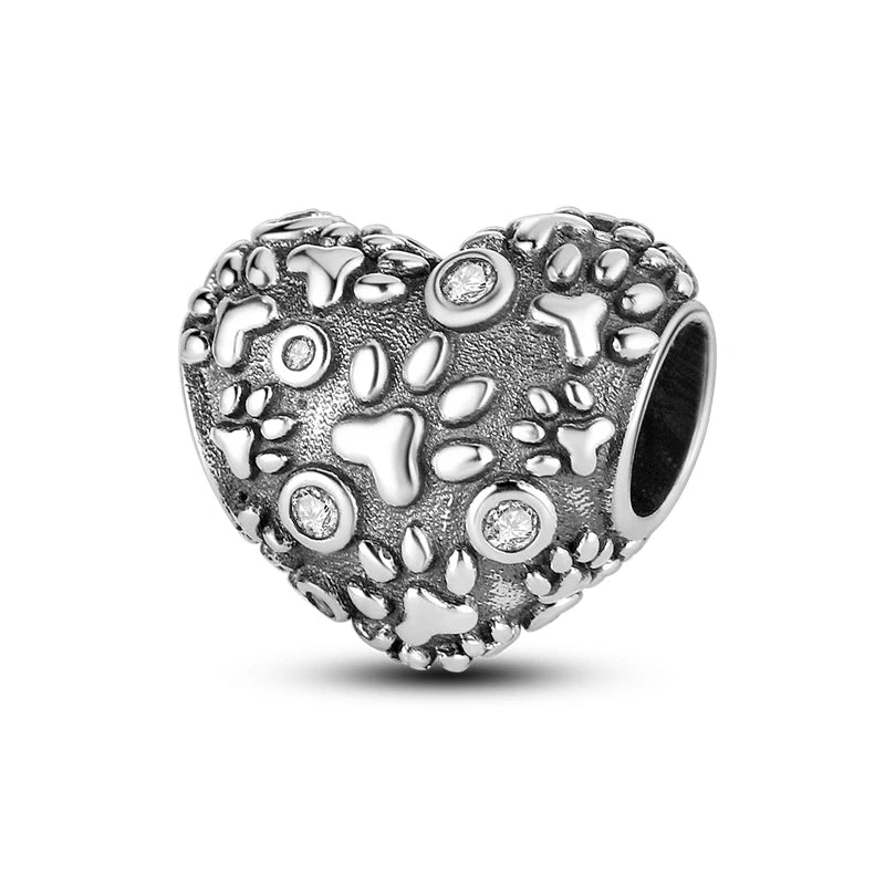 Heart Shape Series 925 Sterling Silver Charms Beads Fit Original Bangle Bracelet Pendants Diy Jewelry Gift For Women