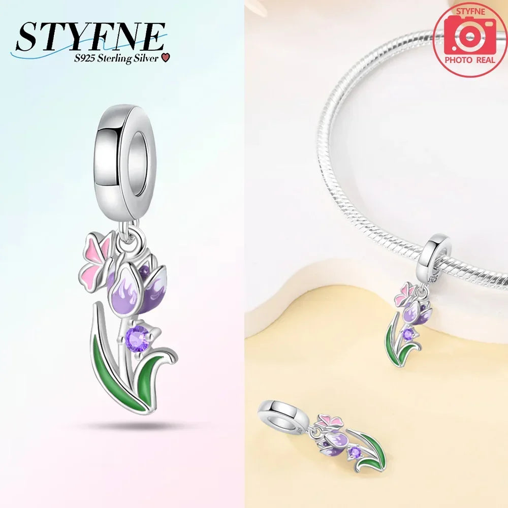 Exquisite 925 Sterling Silver Polychromatic Zircon Star Turtle Starfish Charms Beads Fit Original Bracelet Jewelry Holiday Gift