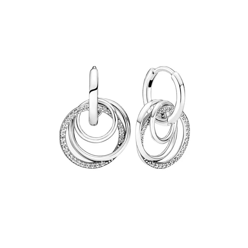 Hot Selling 925 Silver Butterfly Snowflake Heart-Shaped Swallow Earrings,Suitable for European Women's Exquisite Jewelry Gifts ﻿