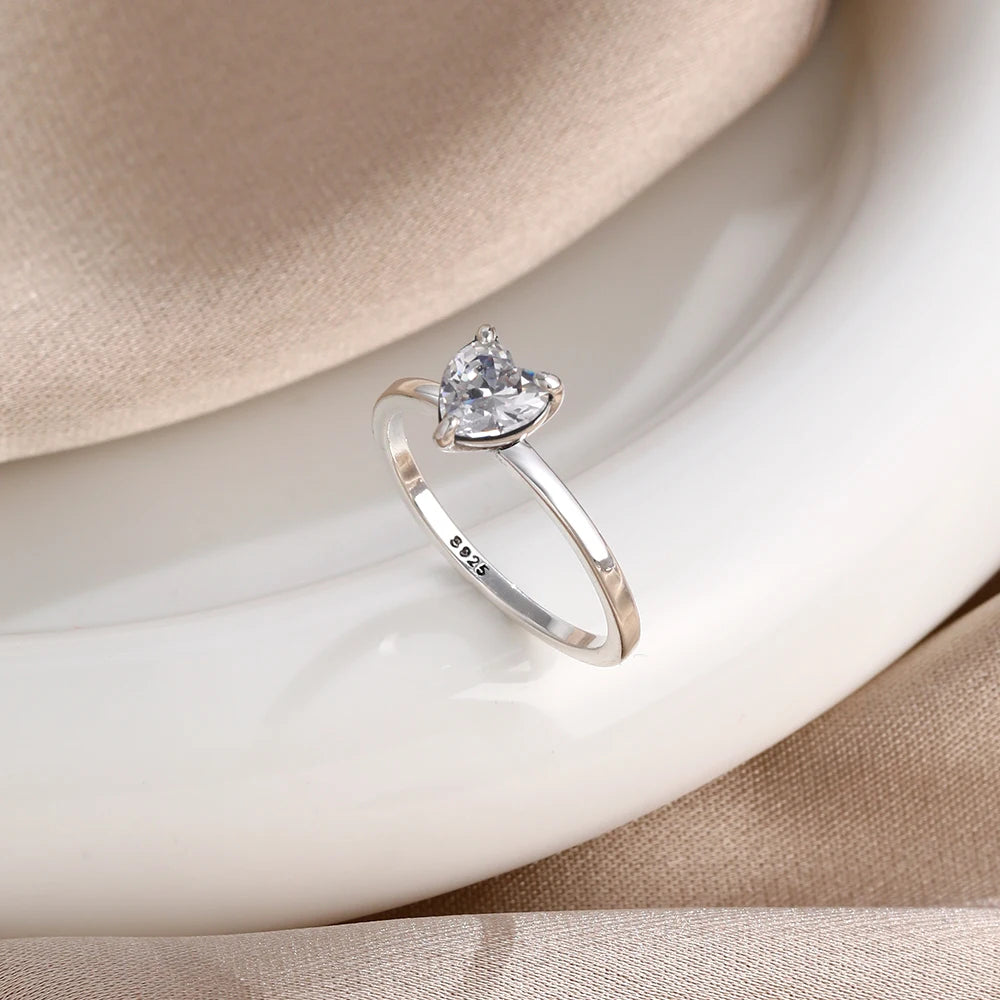 New S925 Silver Shining zircon Ring Women Geometric Design Minimalist Fashion Jewelry Engagement Wedding Party Gifts Trendy