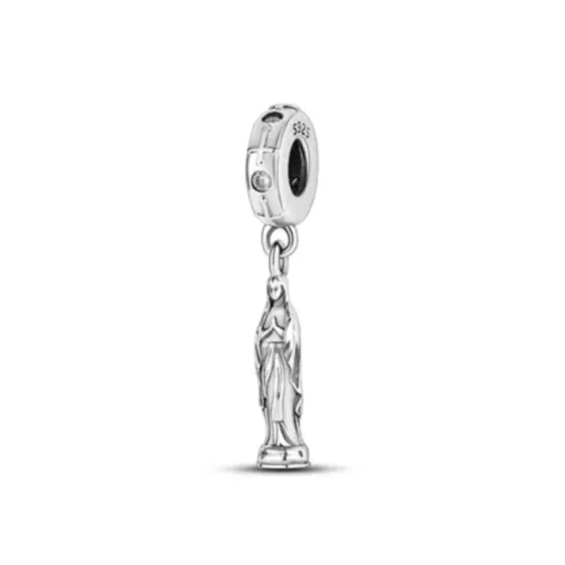 Europe New 925 Silver Tai Chi Bead Buddha Charm cross Saint Pendant DIY Women man Jewelry Fit Original Bracelet Accessories Gift