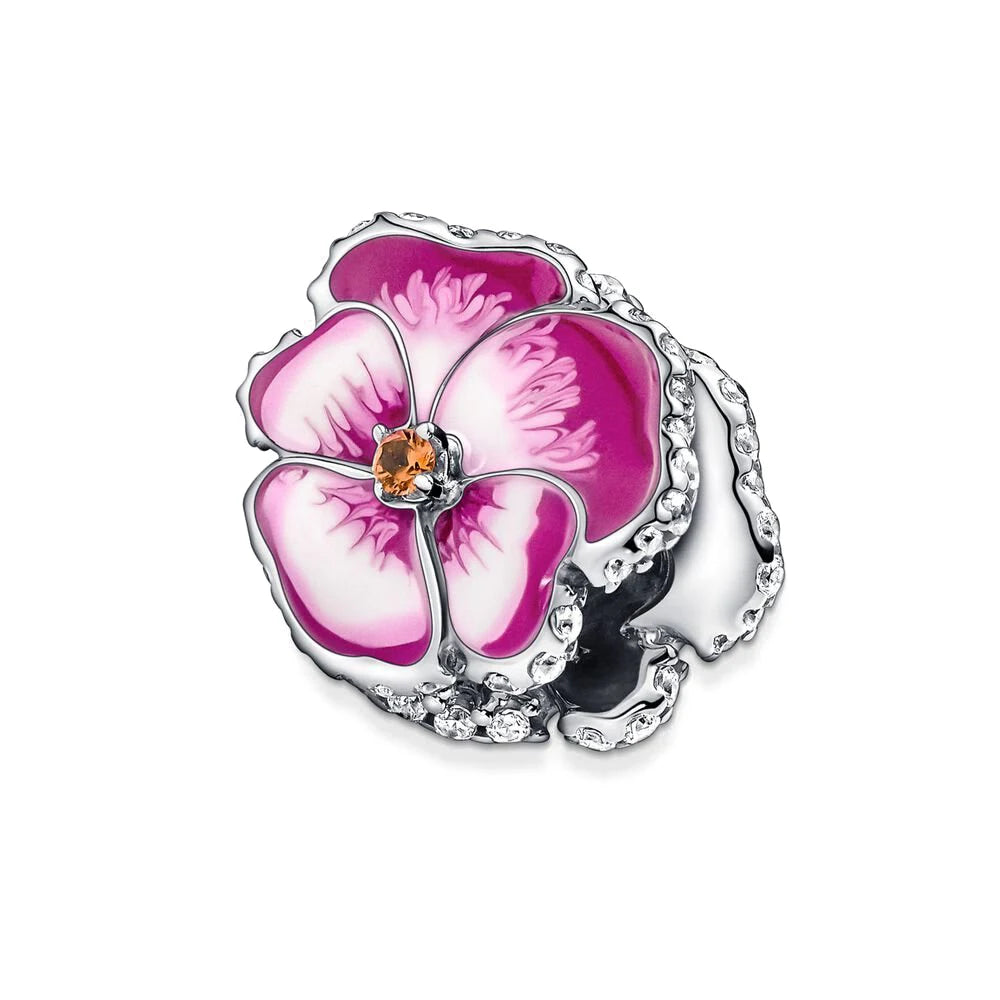 New 925 Sterling Silver Butterfly Flower Bell Charm Of Ley 925 Chain Bead Fit Original Bracelet Accessories DIY Ladies Jewelry