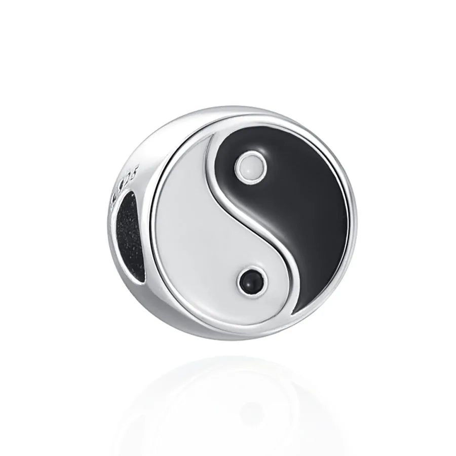 Europe New 925 Silver Tai Chi Bead Buddha Charm cross Saint Pendant DIY Women man Jewelry Fit Original Bracelet Accessories Gift