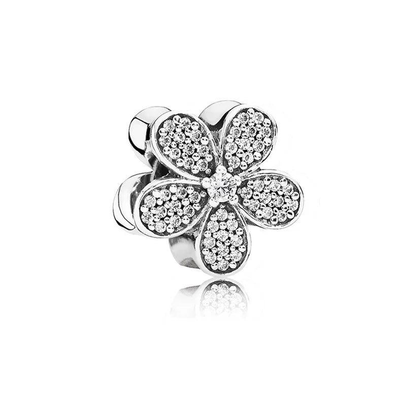 New 925 Sterling Silver Butterfly Flower Bell Charm Of Ley 925 Chain Bead Fit Original Bracelet Accessories DIY Ladies Jewelry