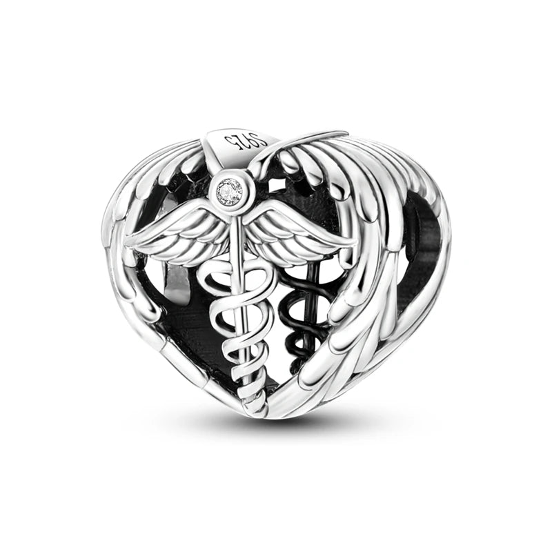 Heart Shape Series 925 Sterling Silver Charms Beads Fit Original Bangle Bracelet Pendants Diy Jewelry Gift For Women