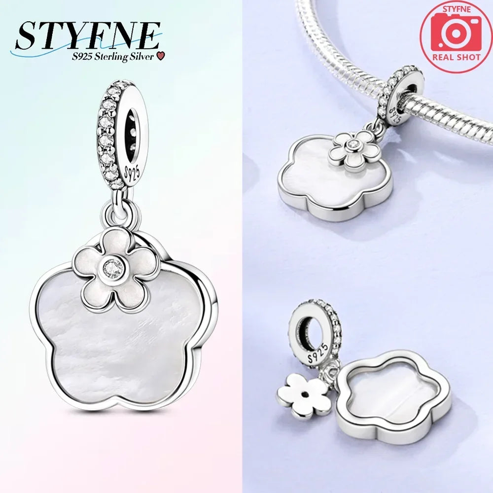 Exquisite 925 Sterling Silver Polychromatic Zircon Star Turtle Starfish Charms Beads Fit Original Bracelet Jewelry Holiday Gift