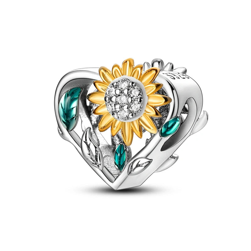 Heart Shape Series 925 Sterling Silver Charms Beads Fit Original Bangle Bracelet Pendants Diy Jewelry Gift For Women