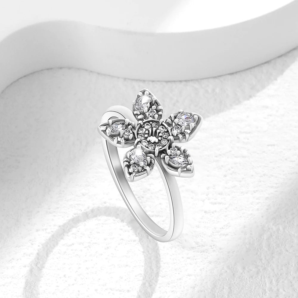 New S925 Silver Shining zircon Ring Women Geometric Design Minimalist Fashion Jewelry Engagement Wedding Party Gifts Trendy