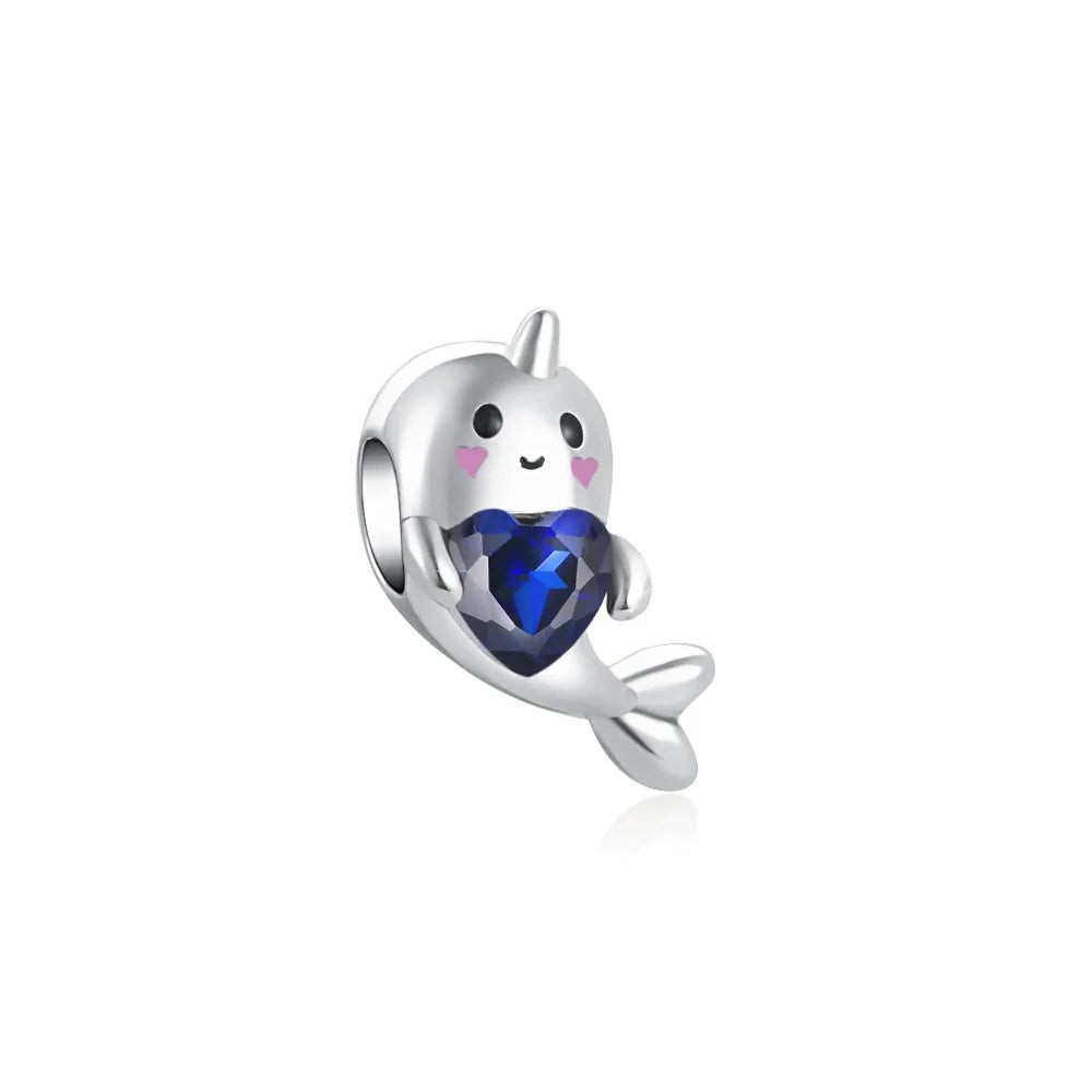 New 925 Sterling Silver Charm Fit Original Bracelet Accessories Women Jewelry Blue Ocean Series Mermaid Sea Shell Octopus