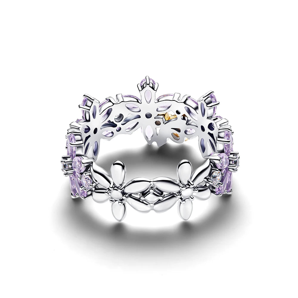 New S925 Silver Shining zircon Ring Women Geometric Design Minimalist Fashion Jewelry Engagement Wedding Party Gifts Trendy