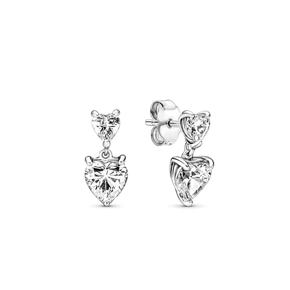 Hot Selling 925 Silver Butterfly Snowflake Heart-Shaped Swallow Earrings,Suitable for European Women's Exquisite Jewelry Gifts ﻿
