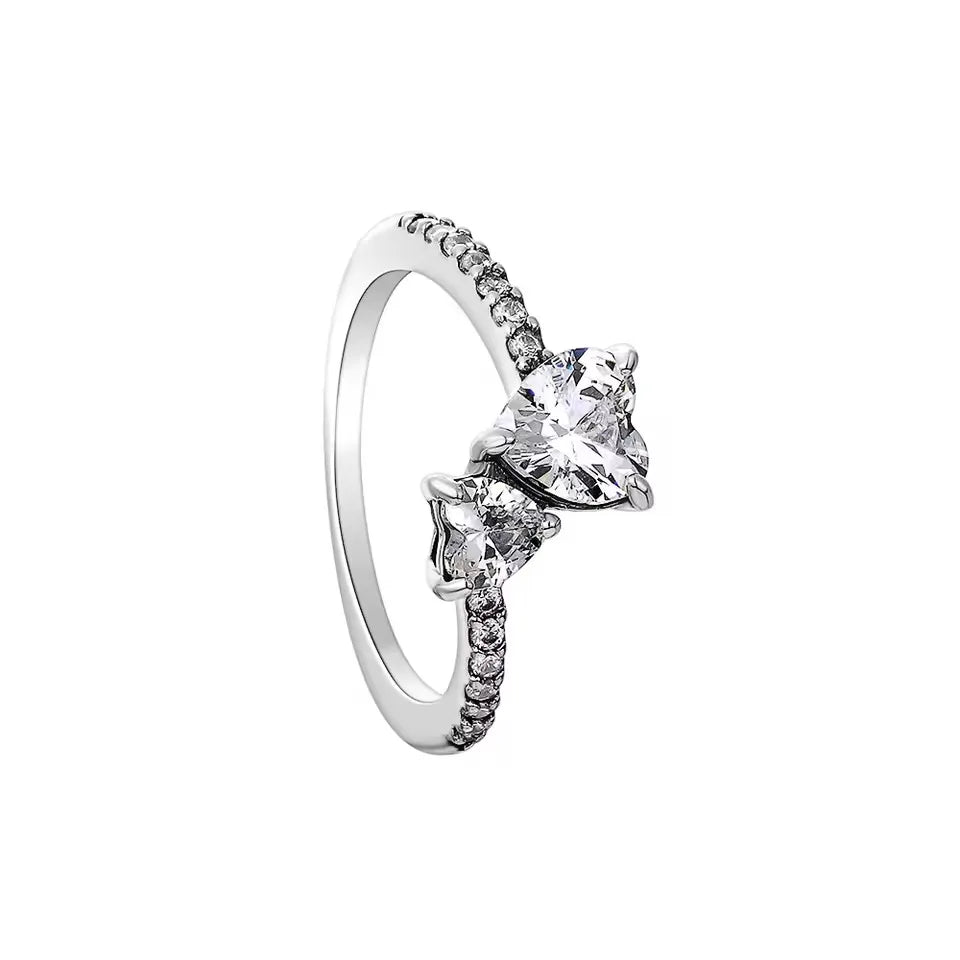 New S925 Silver Shining zircon Ring Women Geometric Design Minimalist Fashion Jewelry Engagement Wedding Party Gifts Trendy