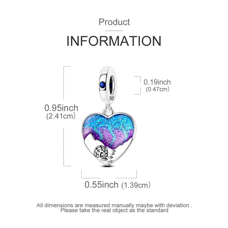 925 Silver Charms Van Gogh Starry Night Easter Egg Beads Pendant Fit 925 Original Bracelet DIY Woman Jewelry Gift