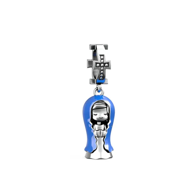 Europe New 925 Silver Tai Chi Bead Buddha Charm cross Saint Pendant DIY Women man Jewelry Fit Original Bracelet Accessories Gift