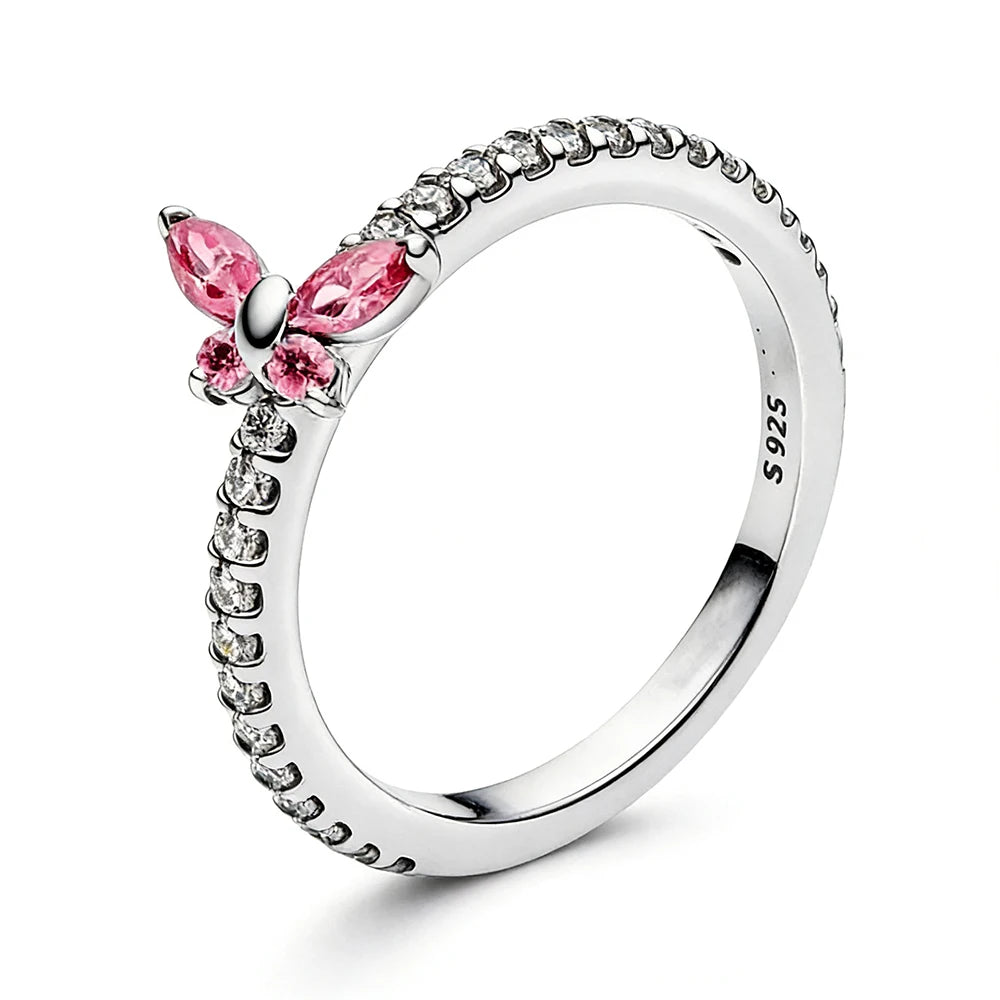 New S925 Silver Shining zircon Ring Women Geometric Design Minimalist Fashion Jewelry Engagement Wedding Party Gifts Trendy
