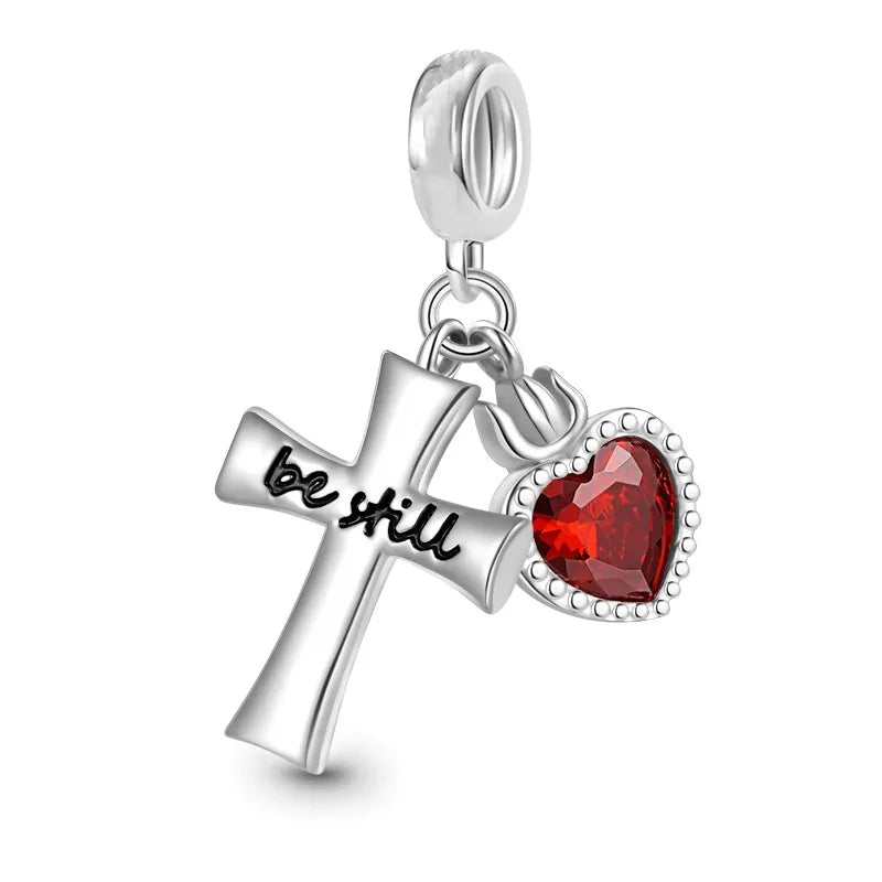 Europe New 925 Silver Tai Chi Bead Buddha Charm cross Saint Pendant DIY Women man Jewelry Fit Original Bracelet Accessories Gift
