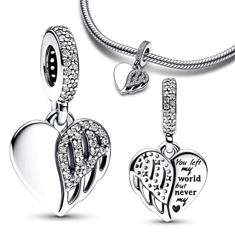 New 925 Sterling Silver Butterfly Flower Bell Charm Of Ley 925 Chain Bead Fit Original Bracelet Accessories DIY Ladies Jewelry