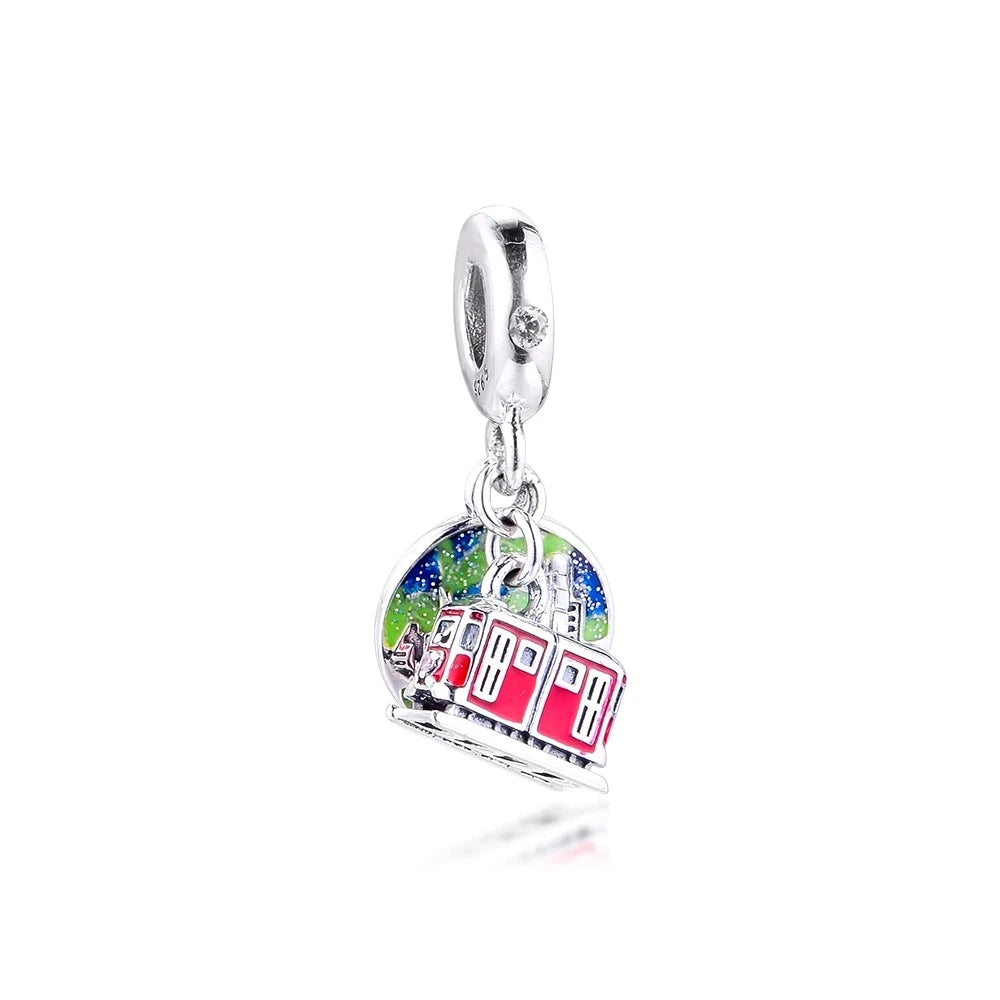 925 Silver Means Of Transportation Helmet Airplane Automobile Charms Fit Original Bracelet Bead Trinket DIY Women Jewelry Gift