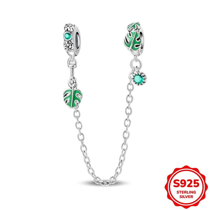 Charms Plata De Ley Blue and Green Pendant Beads Fits 3mm Bracelet Bangle Necklace For Women Luxury DIY Jewelry Making Fine Gift
