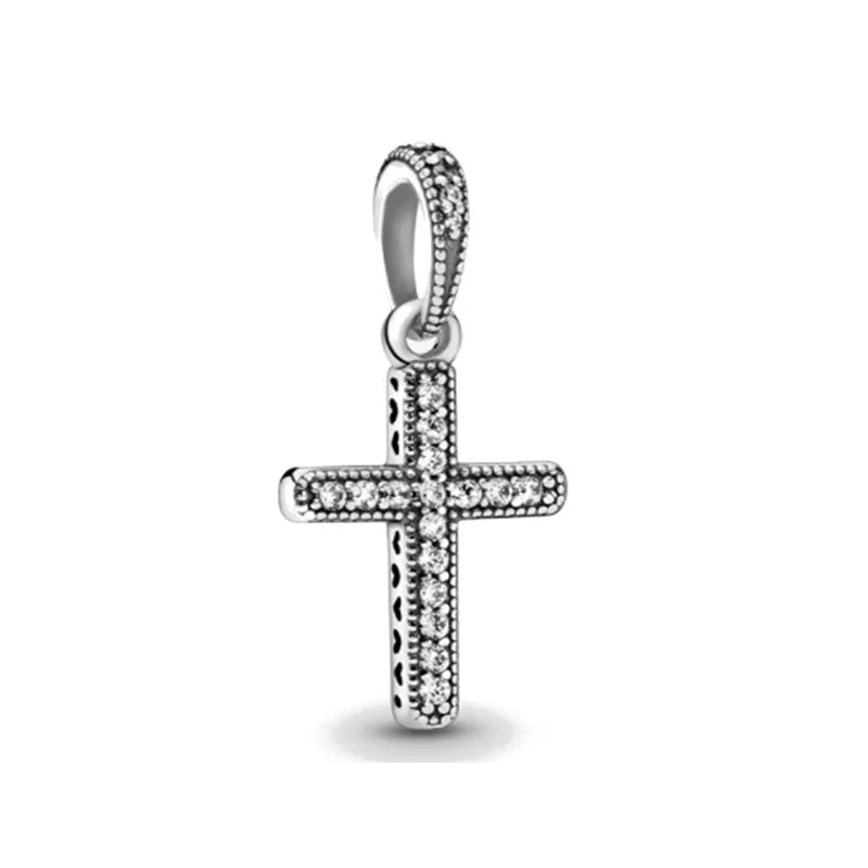 Europe New 925 Silver Tai Chi Bead Buddha Charm cross Saint Pendant DIY Women man Jewelry Fit Original Bracelet Accessories Gift