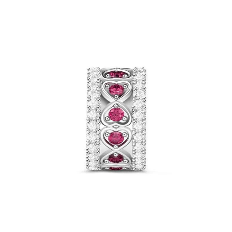 High Quality 925 Silver White Pink Zircon Bead Clip Daisy, Car, Bag Suitable For Original Bracelets DIY AccessoriesCharm Jewelry