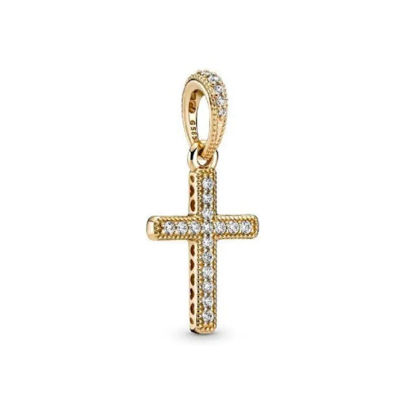 Europe New 925 Silver Tai Chi Bead Buddha Charm cross Saint Pendant DIY Women man Jewelry Fit Original Bracelet Accessories Gift