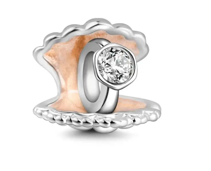 New 925 Sterling Silver Charm Fit Original Bracelet Accessories Women Jewelry Blue Ocean Series Mermaid Sea Shell Octopus