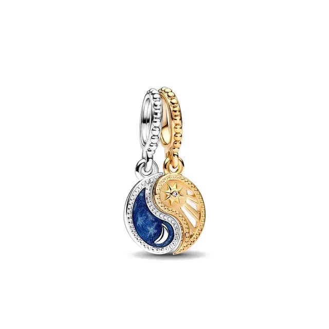 Europe New 925 Silver Tai Chi Bead Buddha Charm cross Saint Pendant DIY Women man Jewelry Fit Original Bracelet Accessories Gift