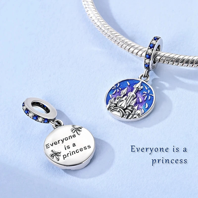 925 Silver Charms Van Gogh Starry Night Easter Egg Beads Pendant Fit 925 Original Bracelet DIY Woman Jewelry Gift