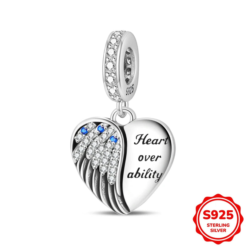 Charms Plata De Ley Blue and Green Pendant Beads Fits 3mm Bracelet Bangle Necklace For Women Luxury DIY Jewelry Making Fine Gift