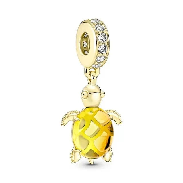New 925 Sterling Silver Charm Fit Original Bracelet Accessories Women Jewelry Blue Ocean Series Mermaid Sea Shell Octopus