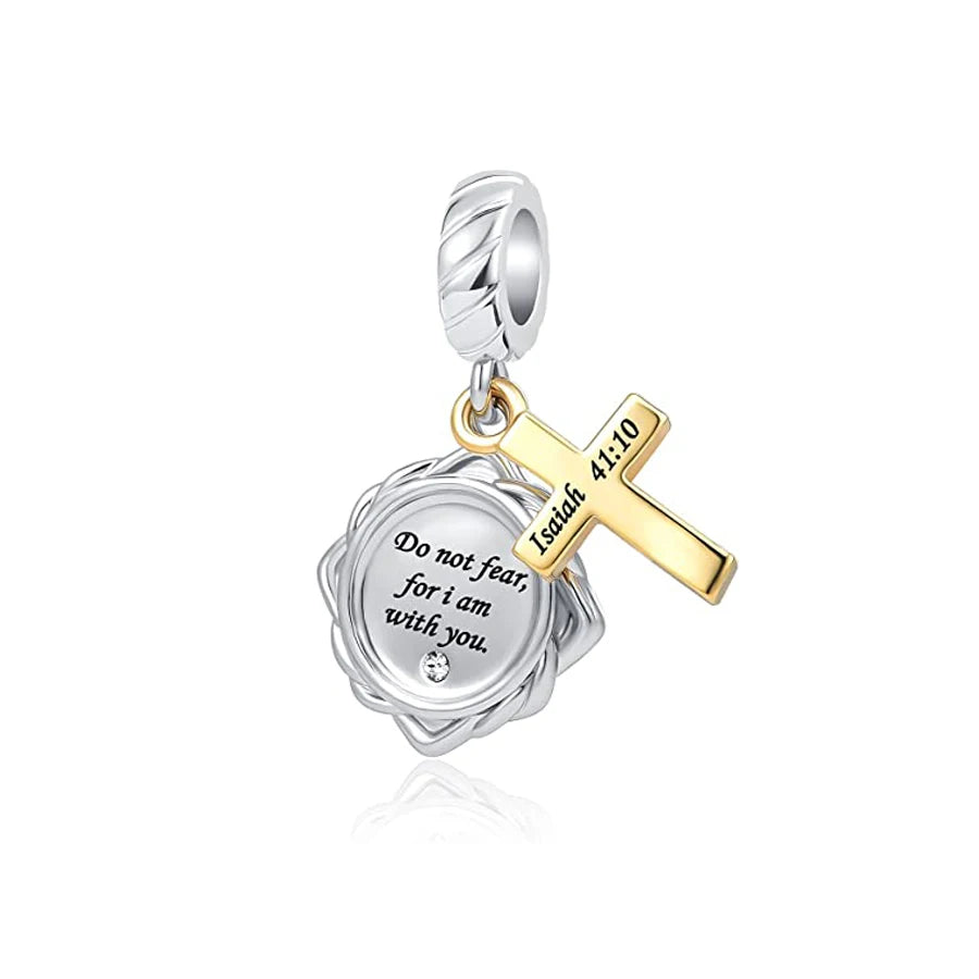 Europe New 925 Silver Tai Chi Bead Buddha Charm cross Saint Pendant DIY Women man Jewelry Fit Original Bracelet Accessories Gift