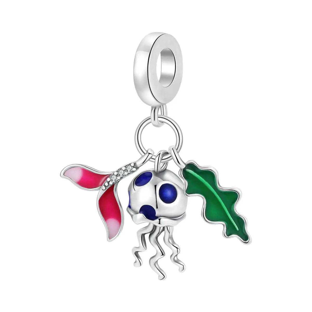New 925 Sterling Silver Charm Fit Original Bracelet Accessories Women Jewelry Blue Ocean Series Mermaid Sea Shell Octopus