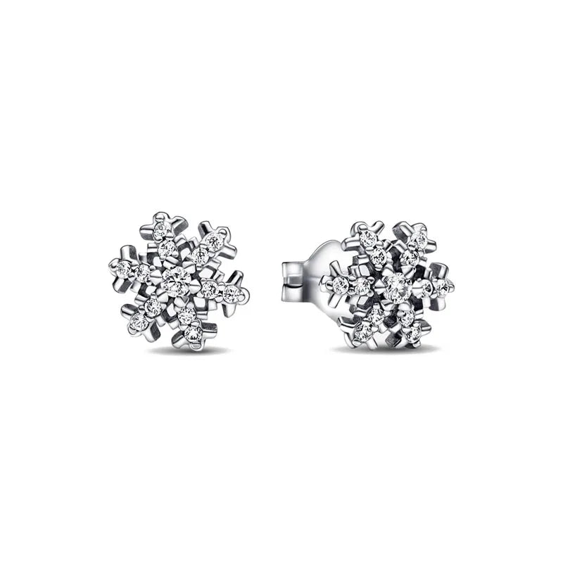 Hot Selling 925 Silver Butterfly Snowflake Heart-Shaped Swallow Earrings,Suitable for European Women's Exquisite Jewelry Gifts ﻿