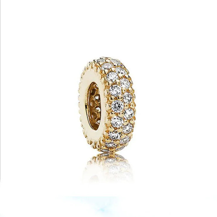 High Quality 925 Silver White Pink Zircon Bead Clip Daisy, Car, Bag Suitable For Original Bracelets DIY AccessoriesCharm Jewelry