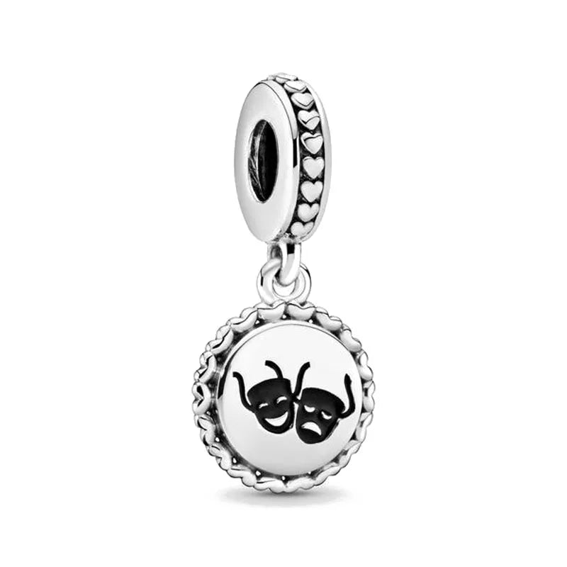 High Quality 925 Silver White Pink Zircon Bead Clip Daisy, Car, Bag Suitable For Original Bracelets DIY AccessoriesCharm Jewelry