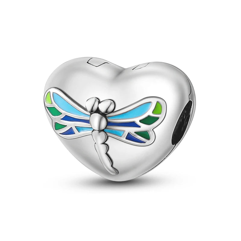 Heart Shape Series 925 Sterling Silver Charms Beads Fit Original Bangle Bracelet Pendants Diy Jewelry Gift For Women