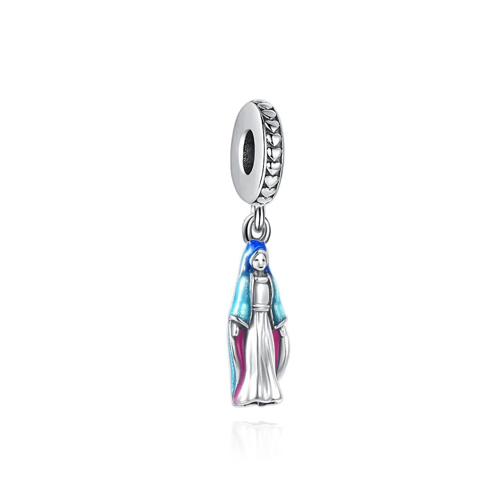 Europe New 925 Silver Tai Chi Bead Buddha Charm cross Saint Pendant DIY Women man Jewelry Fit Original Bracelet Accessories Gift