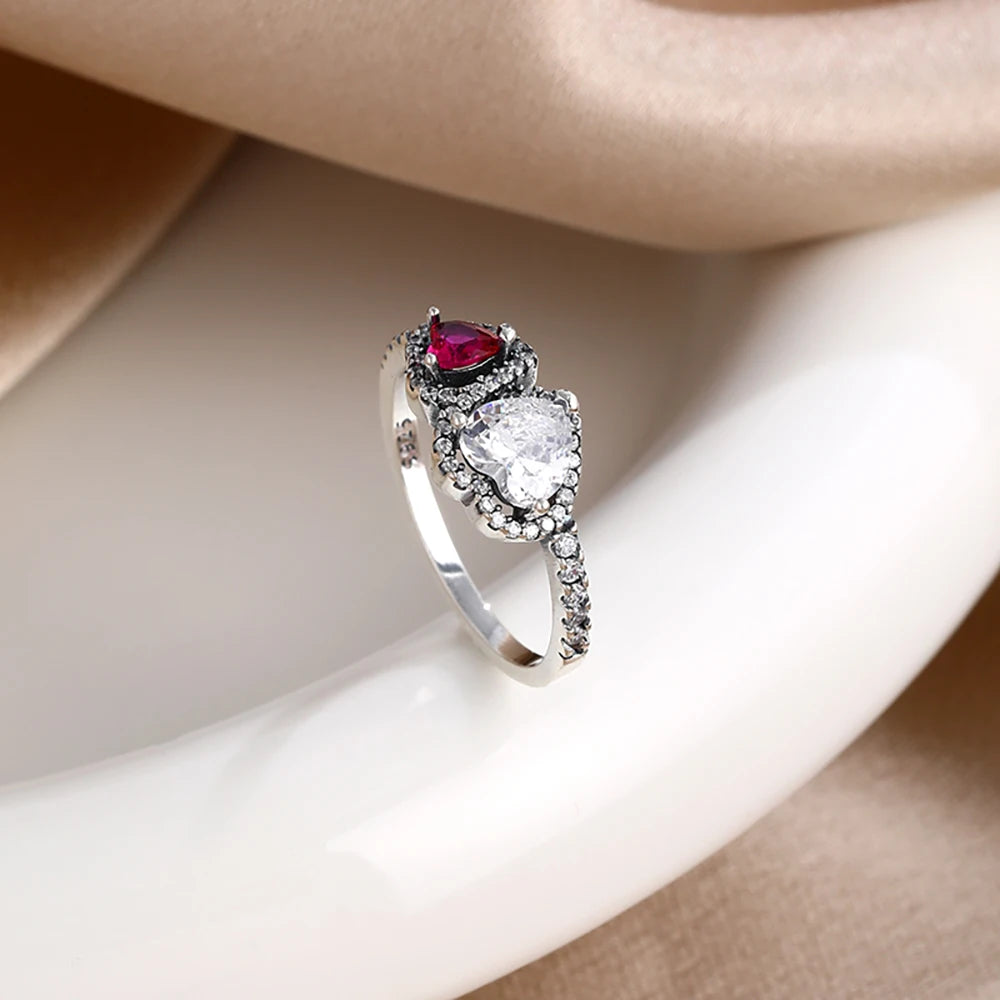 New S925 Silver Shining zircon Ring Women Geometric Design Minimalist Fashion Jewelry Engagement Wedding Party Gifts Trendy