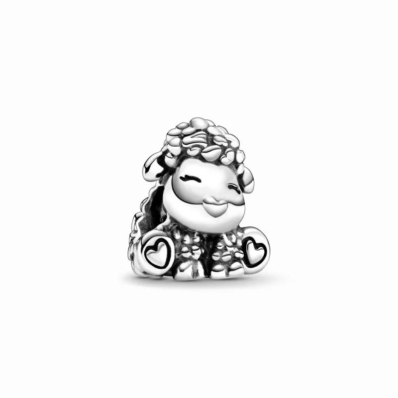 High Quality 925 Silver White Pink Zircon Bead Clip Daisy, Car, Bag Suitable For Original Bracelets DIY AccessoriesCharm Jewelry