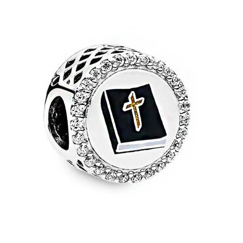 Europe New 925 Silver Tai Chi Bead Buddha Charm cross Saint Pendant DIY Women man Jewelry Fit Original Bracelet Accessories Gift