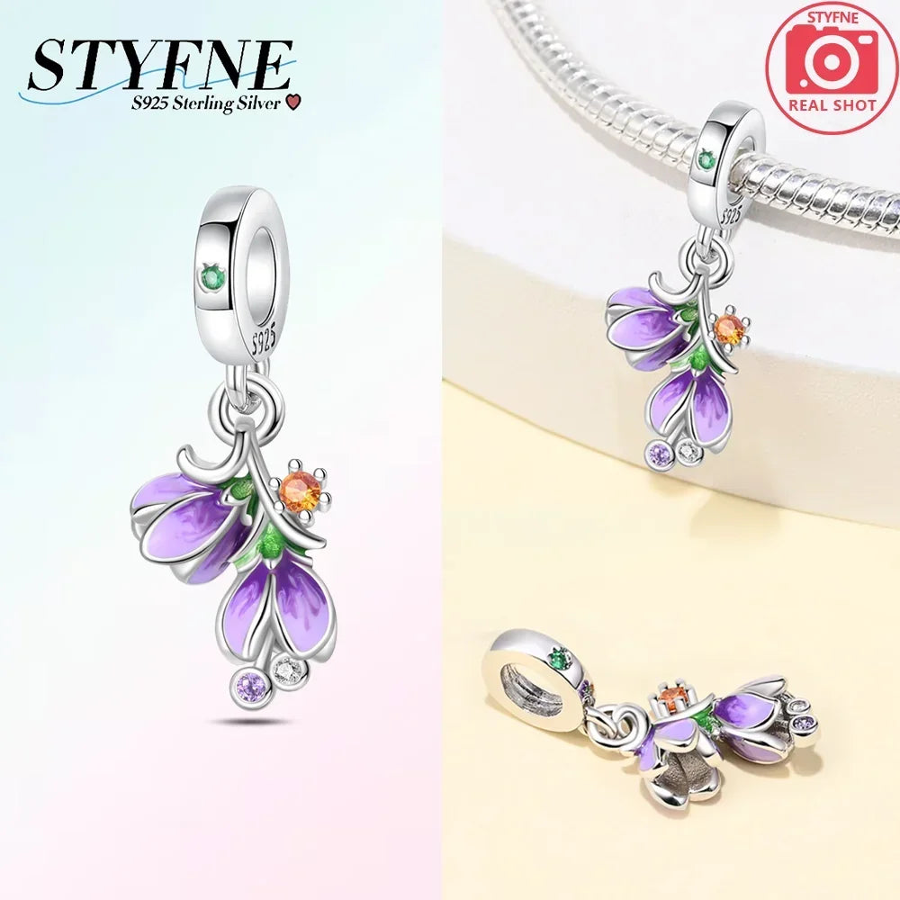 Exquisite 925 Sterling Silver Polychromatic Zircon Star Turtle Starfish Charms Beads Fit Original Bracelet Jewelry Holiday Gift