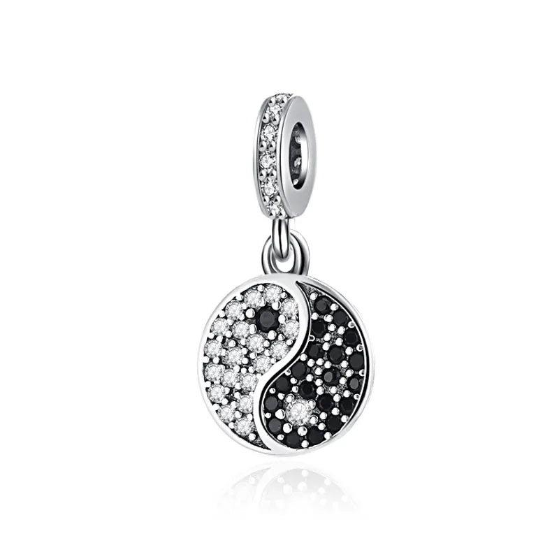 Europe New 925 Silver Tai Chi Bead Buddha Charm cross Saint Pendant DIY Women man Jewelry Fit Original Bracelet Accessories Gift